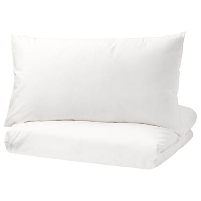 ÄNGSLILJA Duvet cover and pillowcase, white, 150x200/50x80 cm