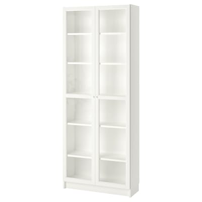 BILLY / OXBERG Bookcase, white, 80x30x202 cm
