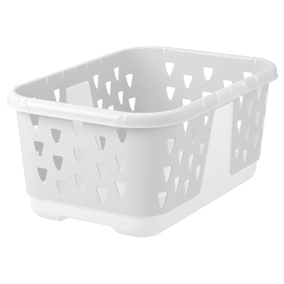 BLASKA Clothes-basket, white, 36 l