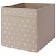 DRÖNA Box, dotted/beige, 33x38x33 cm