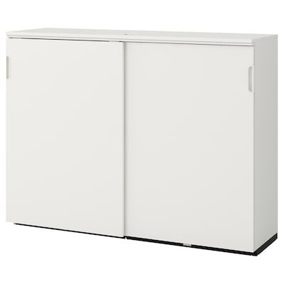 GALANT Cabinet with sliding doors, white, 160x120 cm