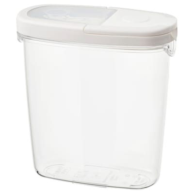 IKEA 365+ Dry food jar with lid, transparent/white, 1.3 l