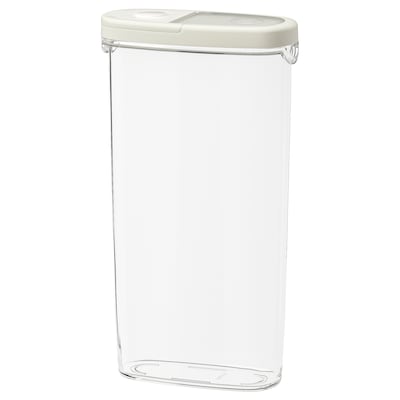 IKEA 365+ Dry food jar with lid, transparent/white, 2.3 l