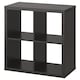 KALLAX Shelving unit, black-brown, 77x77 cm