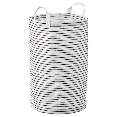 KLUNKA Laundry bag, white/black, 60 l