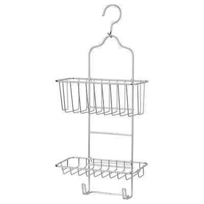 KROKFJORDEN Shower hanger, two tiers, zinc plated, 24x53 cm