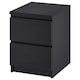 MALM Chest of 2 drawers, black-brown, 40x55 cm