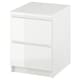 MALM Chest of 2 drawers, high-gloss white, 40x55 cm