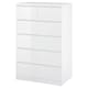 MALM Chest of 6 drawers, high-gloss white, 80x123 cm