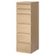 MALM Chest of 6 drawers, white stained oak veneer/mirror glass, 40x123 cm