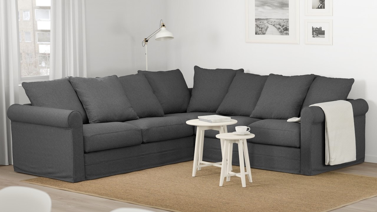 Medium gray GRÖNLID corner sofa