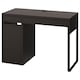 MICKE Desk, black-brown, 105x50 cm