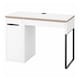 MICKE Desk, white/anthracite, 105x50 cm