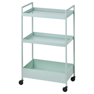 NISSAFORS Trolley, pale green, 50.5x30x83 cm