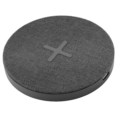 NORDMÄRKE Wireless charger, textile/grey