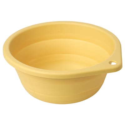 PEPPRIG Wash-tub, foldable/yellow, 27 cm
