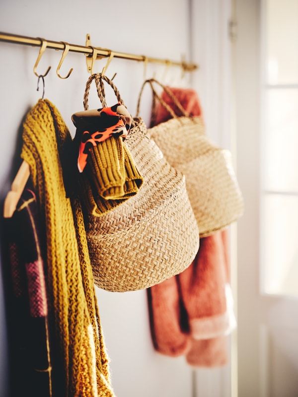 FLÅDIS basket hanging on a hook