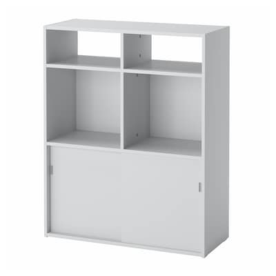 SPIKSMED Open shelving unit, light grey, 77x96x32 cm