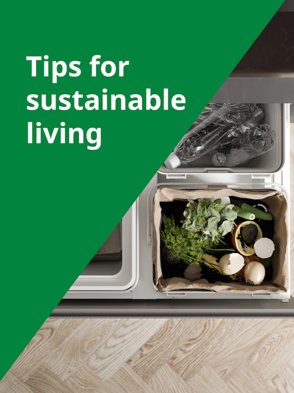 Text reads [Tips for sustainable living]