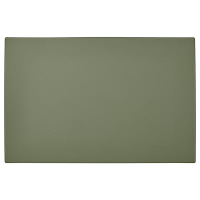 UTSÅDD Place mat for food bowl, grey-green, 33x50 cm